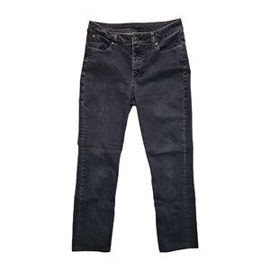 Talbots Heritage Mid Rise Straight Jeans Stretch Classic Dark Wash‎ Blue Denim 8